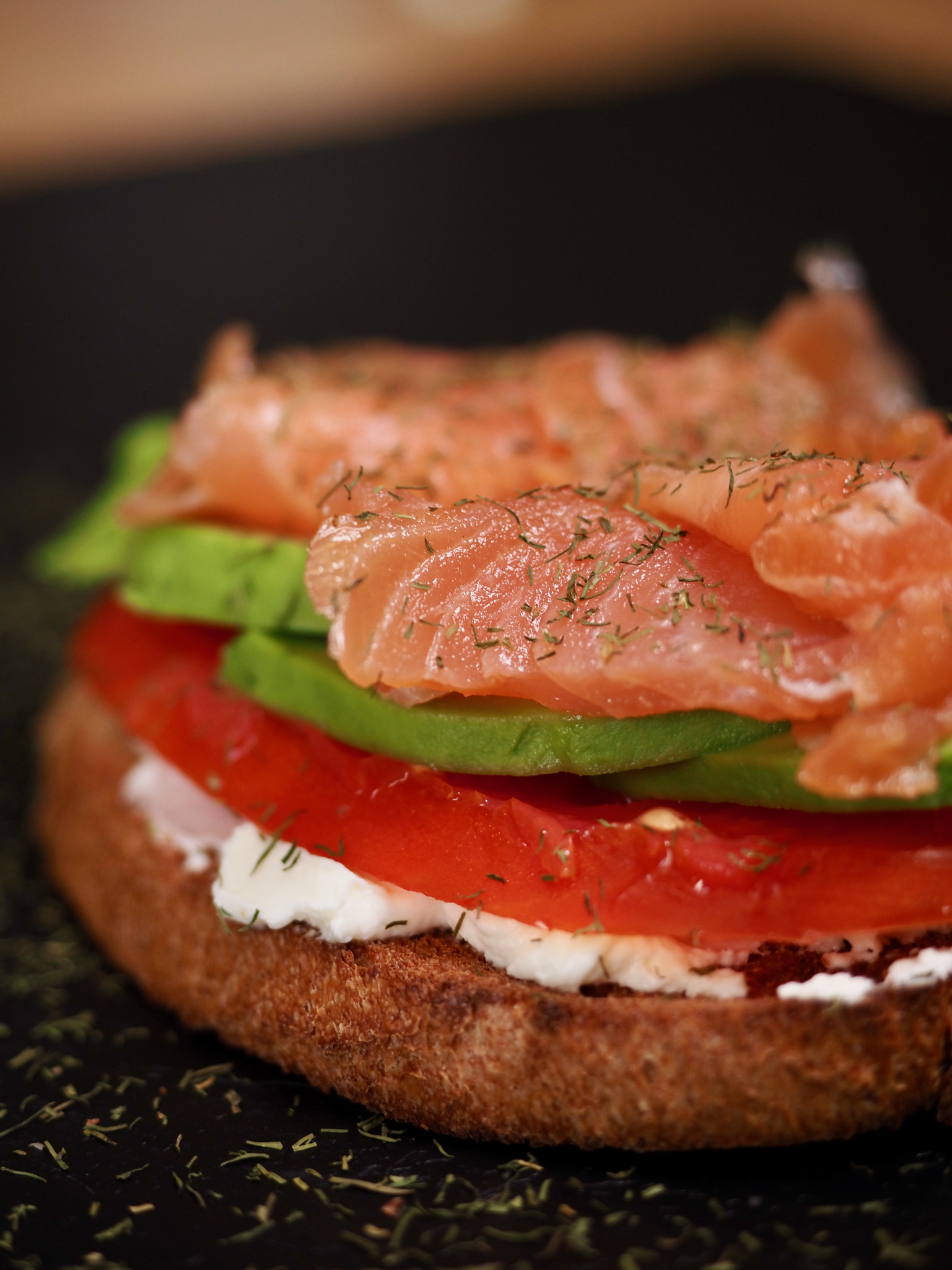 Bruschetta au saumon par Victoria TRA, Le Cabinet Sportif